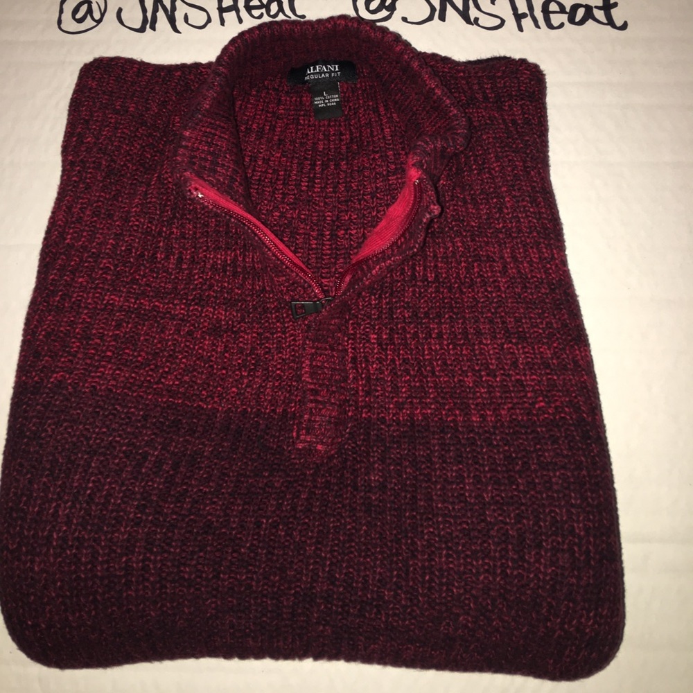 Men’s red and black Alfani sweater
